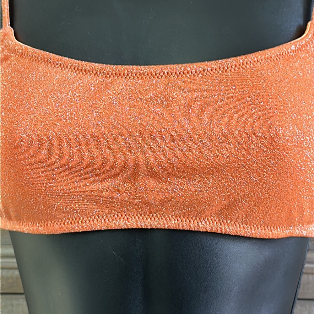 Orange sparkle Bathing suits top - Picture 3 of 7